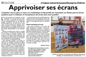 Apprivoiser ses écrans :
Bouzonville le 2-3-16