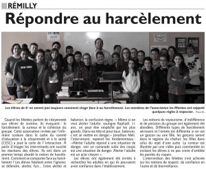 Répondre au harcèlement - Rémilly le 20/01/2017