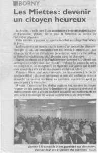 Article Du Républicain Lorrain : 05-12-2012