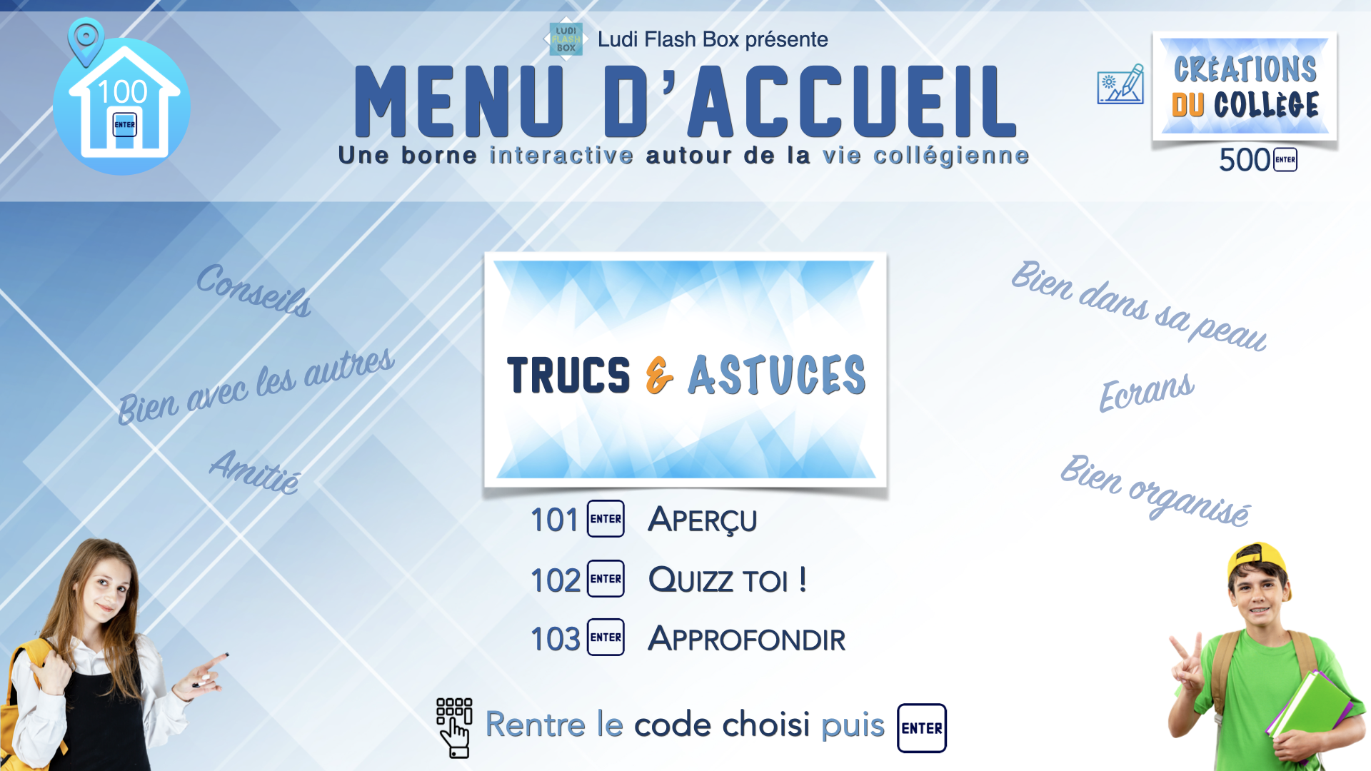 menu collège