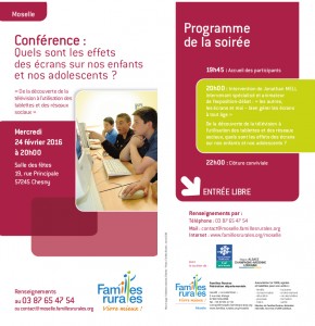 Conférence pour Familles Rurales, le 24/2/2016